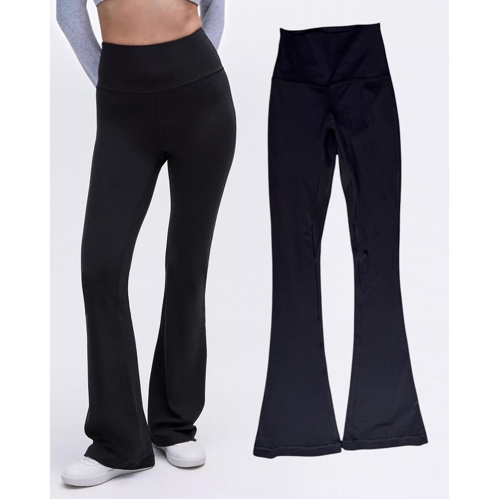 Lululemon Groove Super-High-Rise Flared Pant Nulu Black Size 0